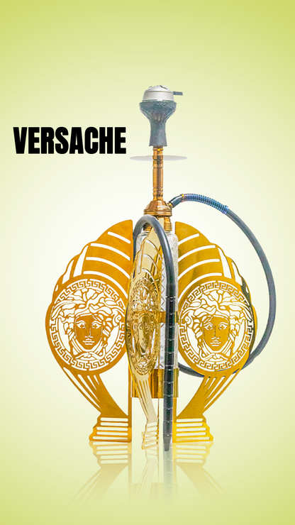 VG France Versache Hookah with 3 Bags (LED & Remote) - Gold