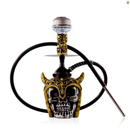 Viking Hookah with LED Light - Gold