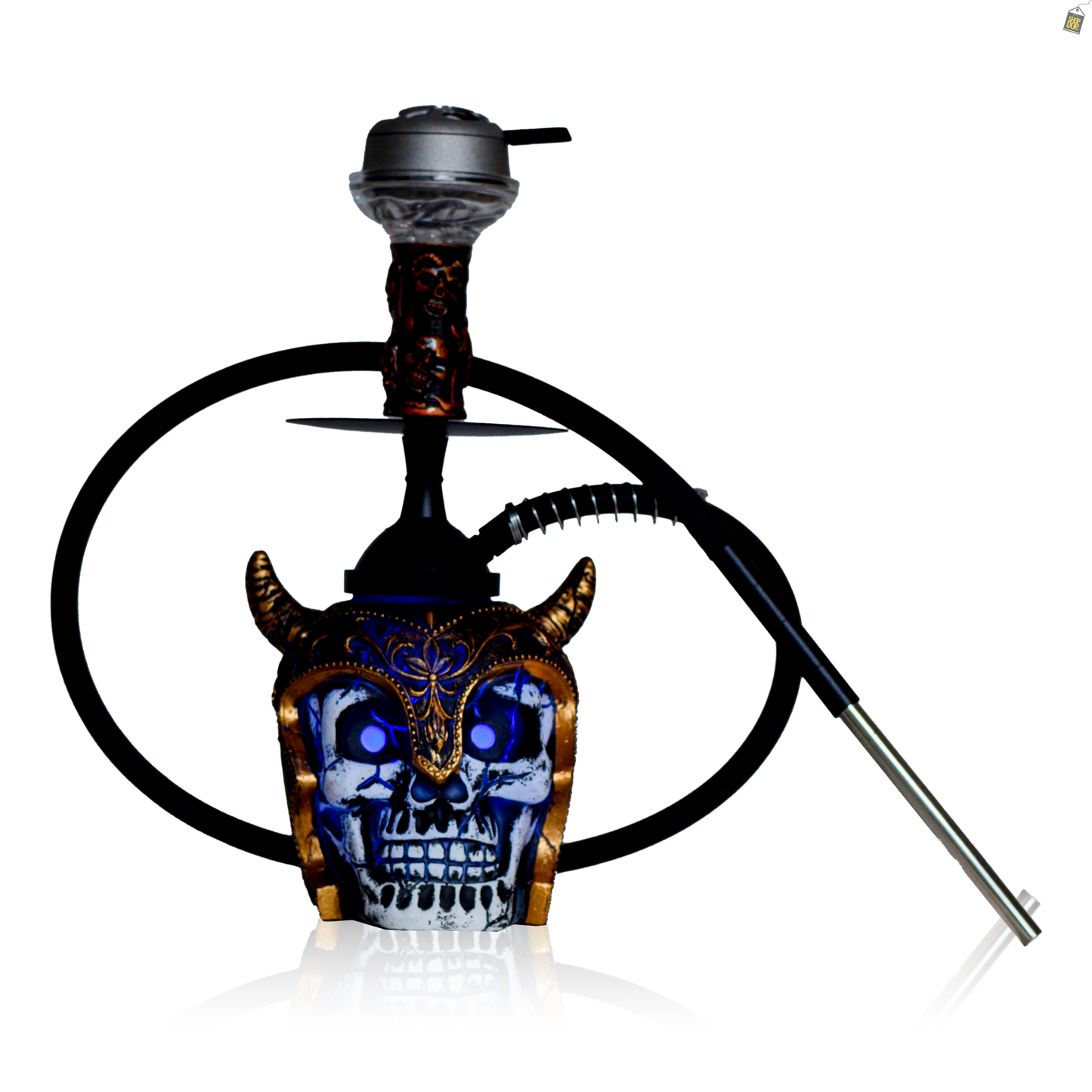Viking Hookah with LED Light - Rose Gold