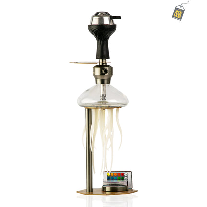 Vilgax Hookah with LED Light & Remote - Coffee