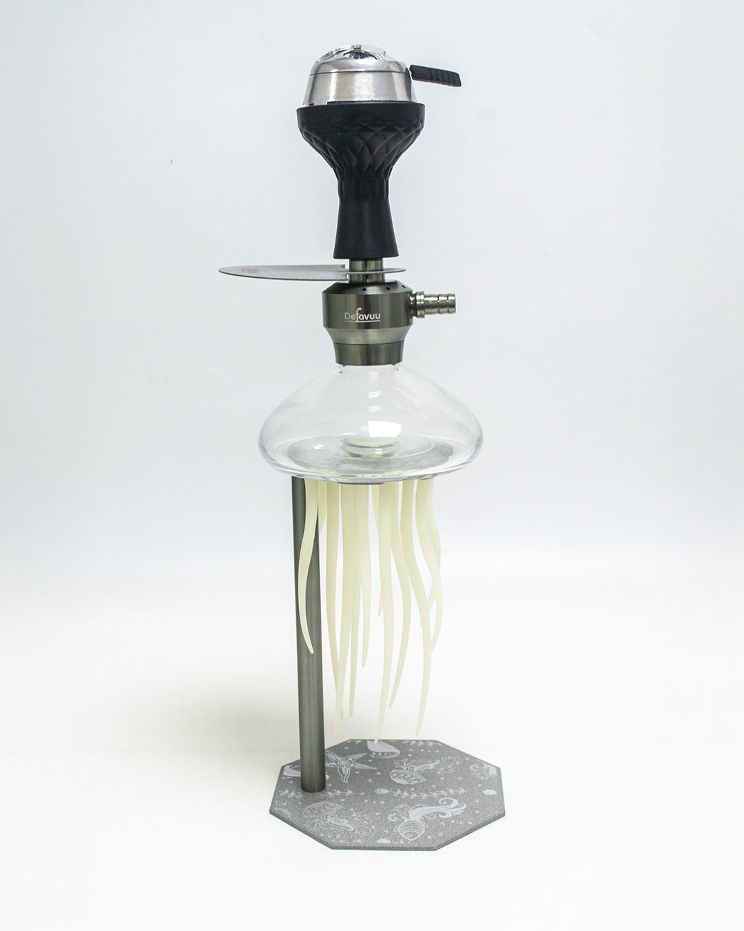 Vilgax Hookah with LED Light & Remote - Silver