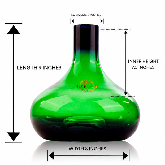 Atomic Glass Hookah Replacement Base - Green (Lock)