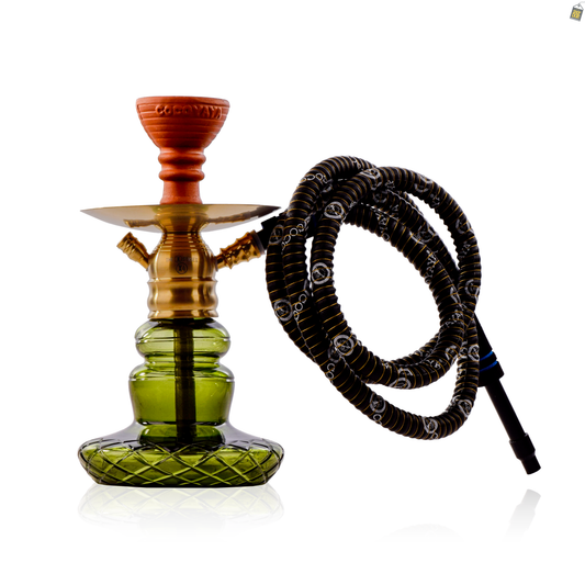 COCOYAYA X4 Hookah - Gold Stem / Green Base