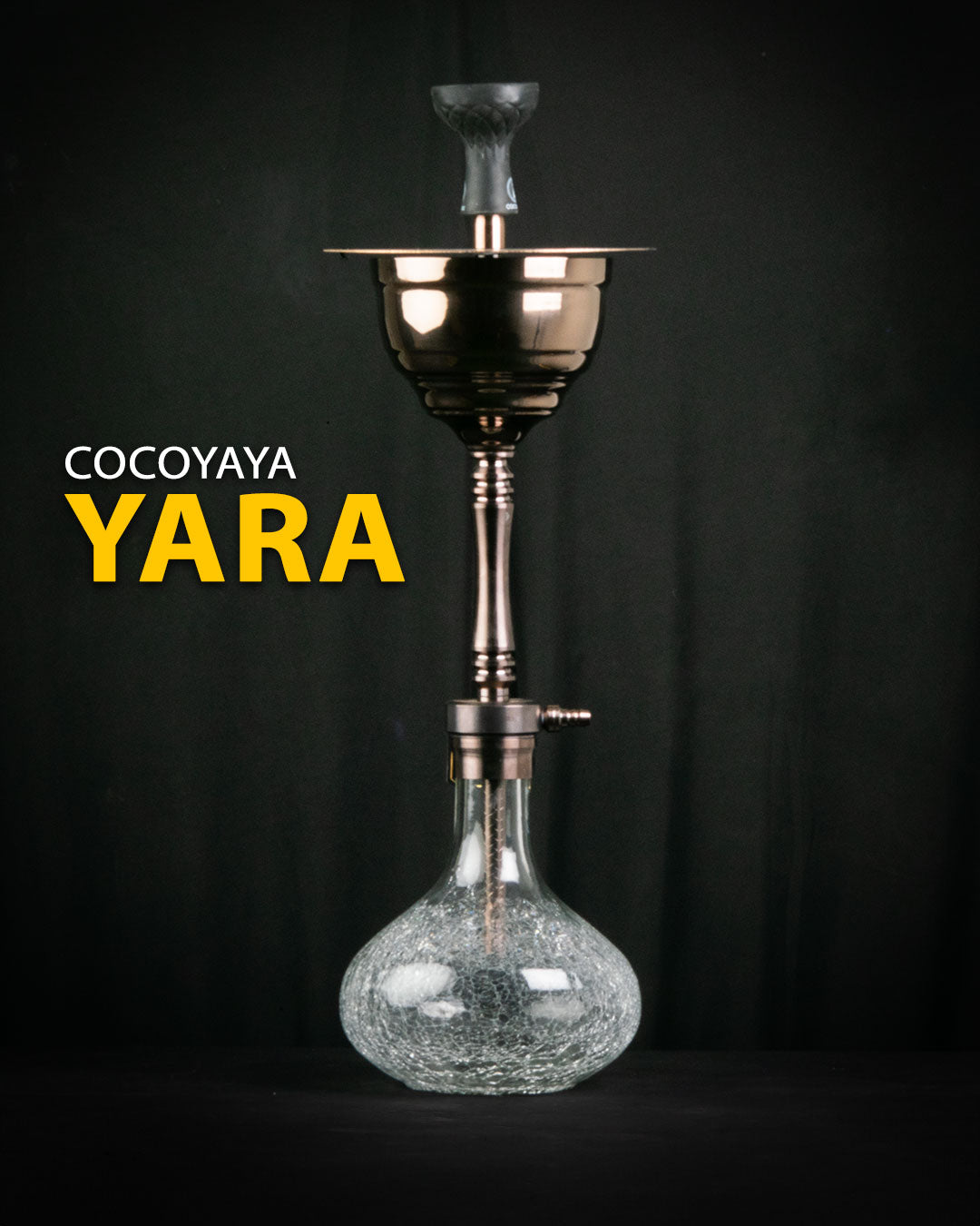 COCOYAYA Yara Hookah - Bronze Stem (Transparent Base)