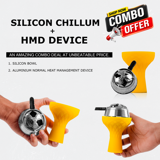 Yellow Silicon Chillum + HMD Device Combo