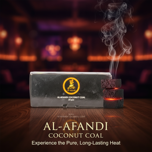 Al Afandi Flat Hookah Coconut Coal 250gram - 30pcs