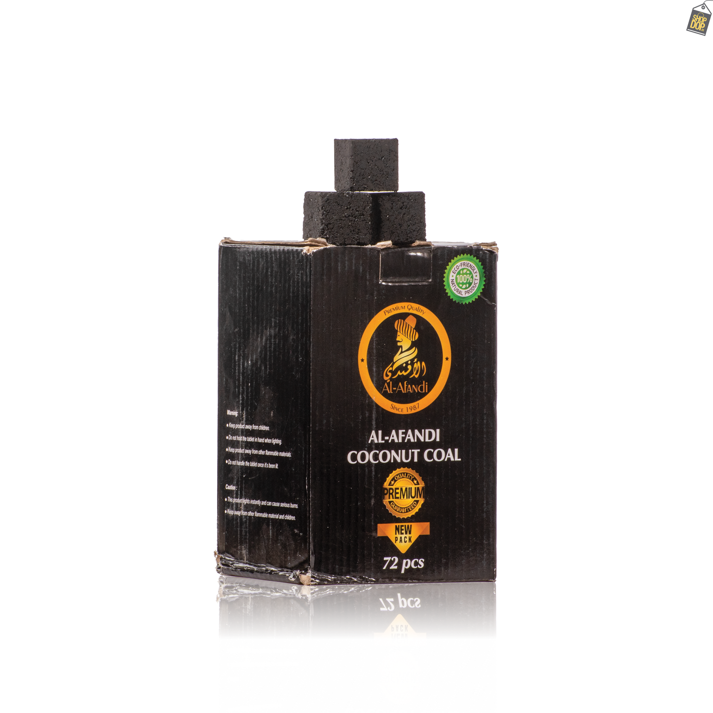 अल अफंदी हुक्का नारियल कोयला 1 किलो - 72 पीसी 