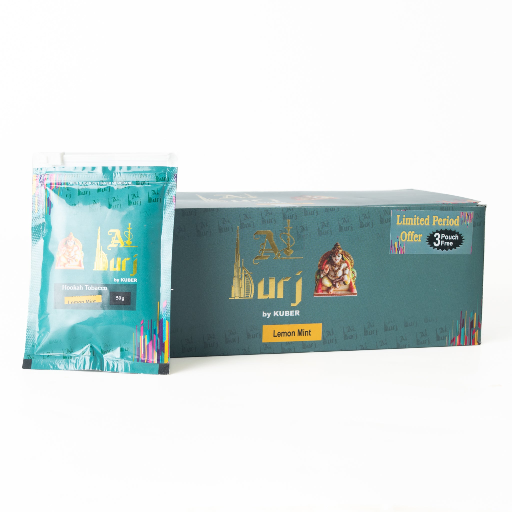 Buy Al Burj Lemon with Mint Hookah Flavor 50g Mix Molasses shopdop.in
