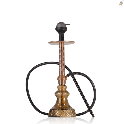 Alexander DIMD Hookah with Bag - Bronze Stem / Grey Carafe Base