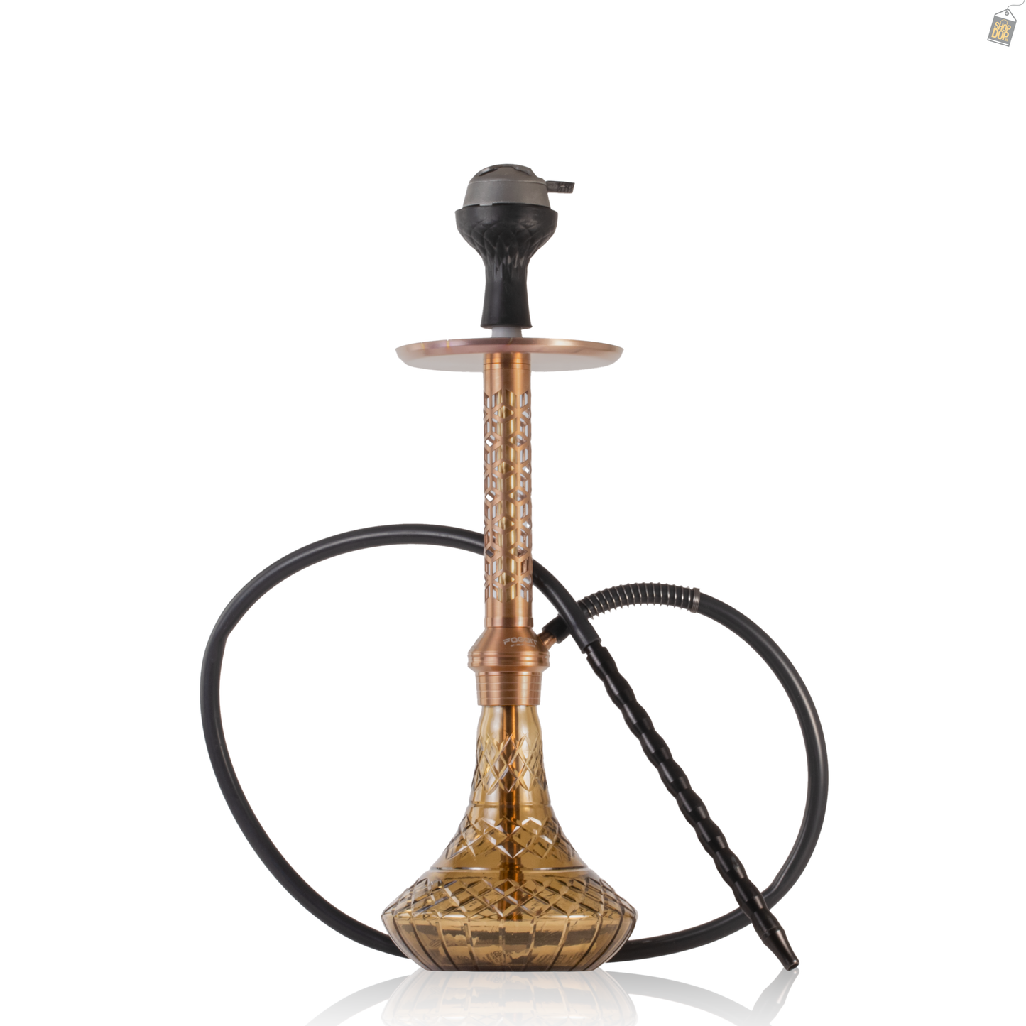 Alexander JLS Hookah with Bag - Grey Base / Copper Stem