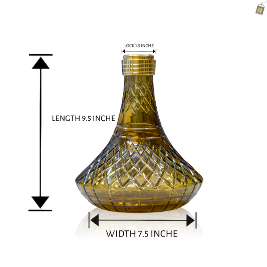 VG France Alexander Hookah - Replacement Base Only with Gold Lock (Grey Base)