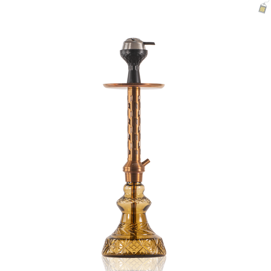 Alexander Gem Hookah with Bag - Bronze Stem / Grey Carafe Base