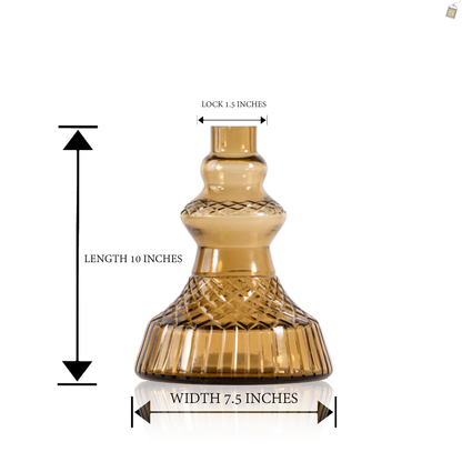 VG France Alexander Carafe Hookah - Replacement Base Only without Lock (Grey)