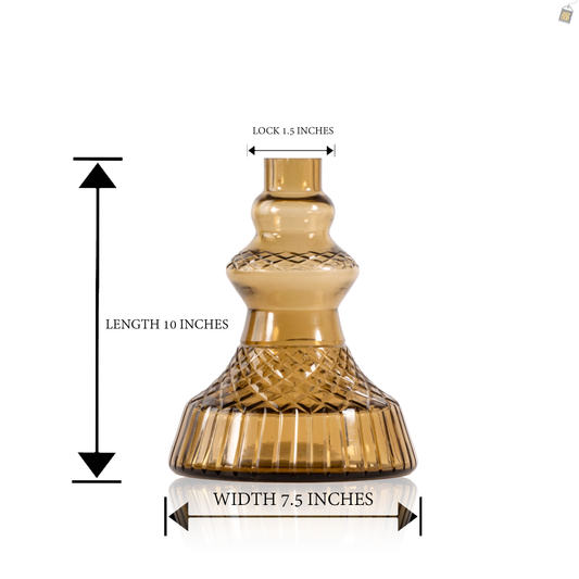 VG France Alexander Carafe Hookah - Replacement Base Only without Lock (Grey)