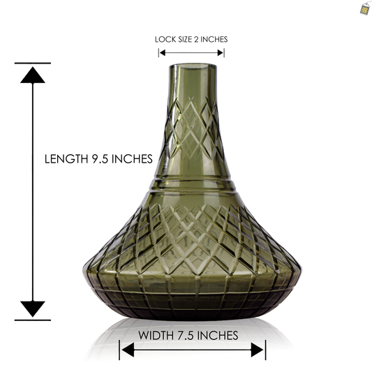 VG France Alexander Hookah - Replacement Base Only without Lock (Emerald Green Base)