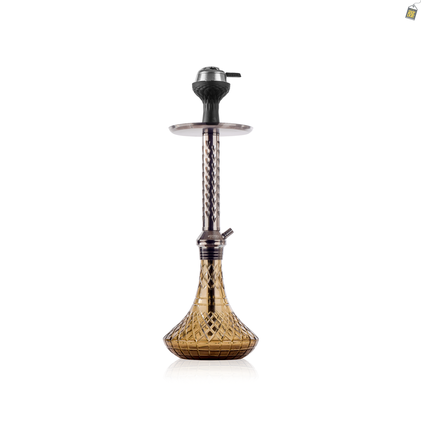 Alexander HRT Hookah with Bag - Gun Metal Stem / Grey Base