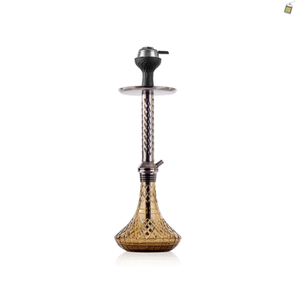 Alexander HRT Hookah with Bag - Gun Metal Stem / Grey Base