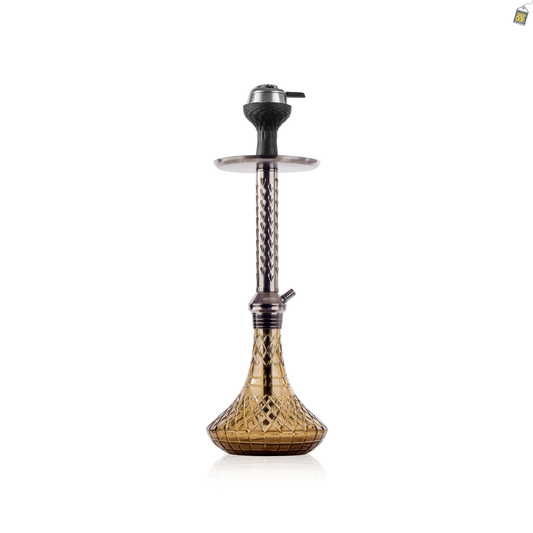 Alexander HRT Hookah with Bag - Gun Metal Stem / Grey Base