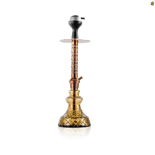 Alexander JLS Hookah with Bag - Bronze Stem / Grey Carafe Base