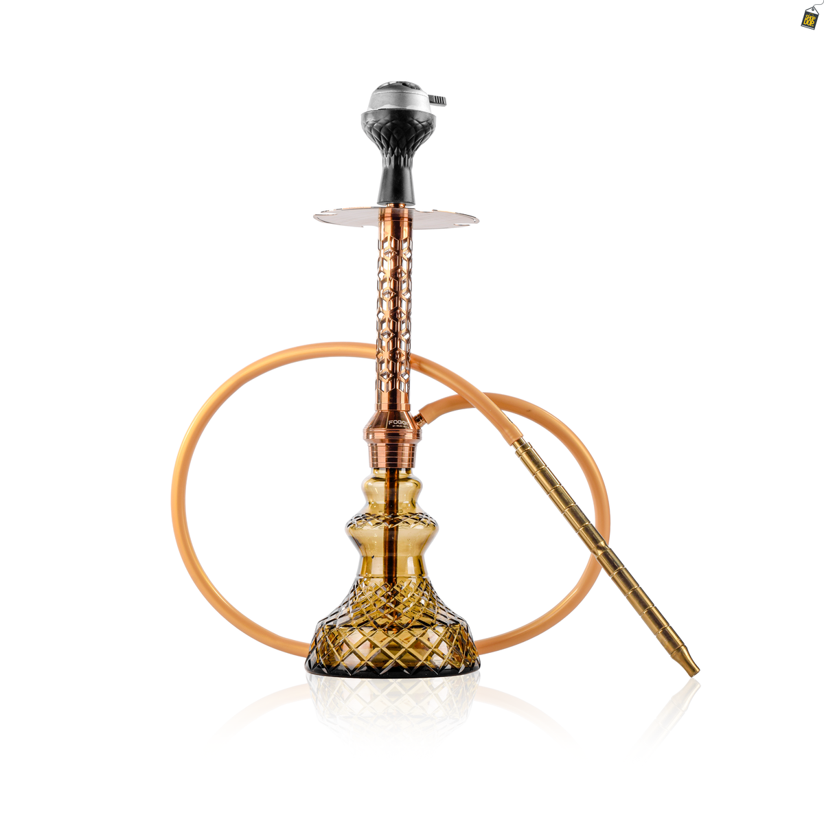 Alexander JLS Hookah with Bag - Bronze Stem / Grey Carafe Base