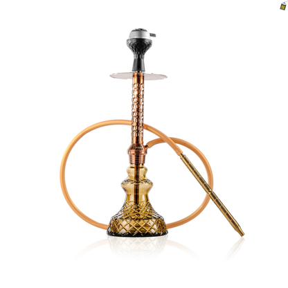 Alexander JLS Hookah with Bag - Bronze Stem / Grey Carafe Base