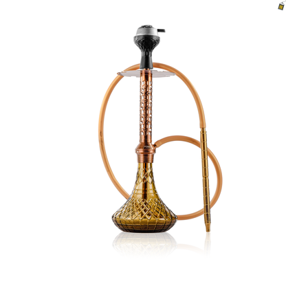 Alexander JLS Hookah with Bag - Grey Base / Bronze Stem