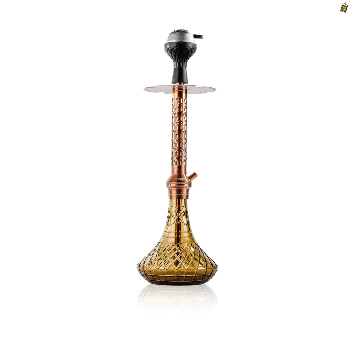 Alexander JLS Hookah with Bag - Grey Base / Bronze Stem