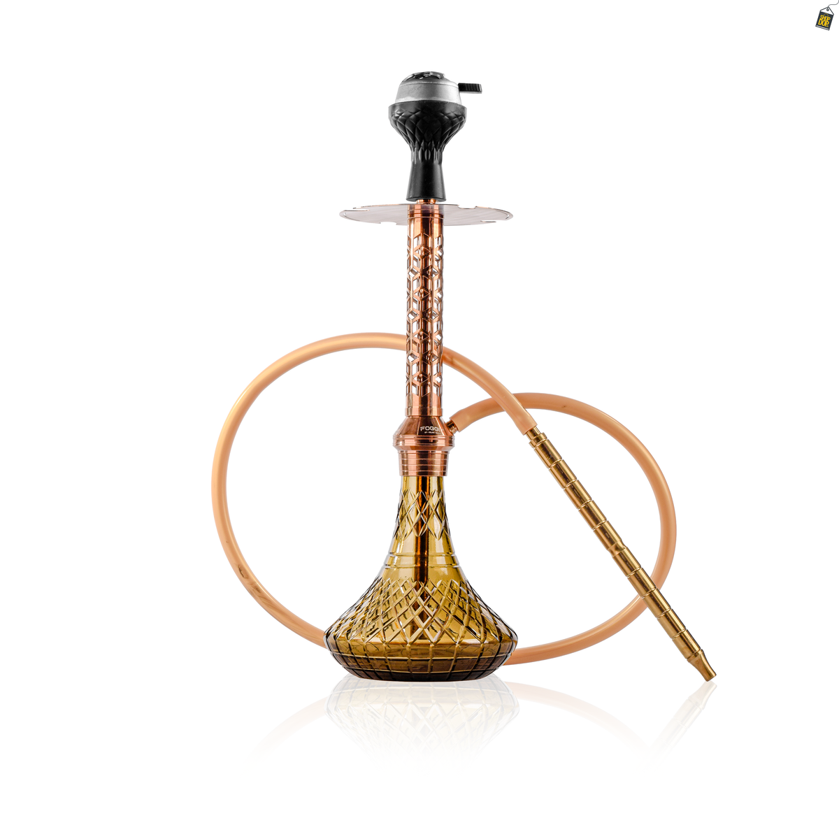 Alexander JLS Hookah with Bag - Grey Base / Bronze Stem