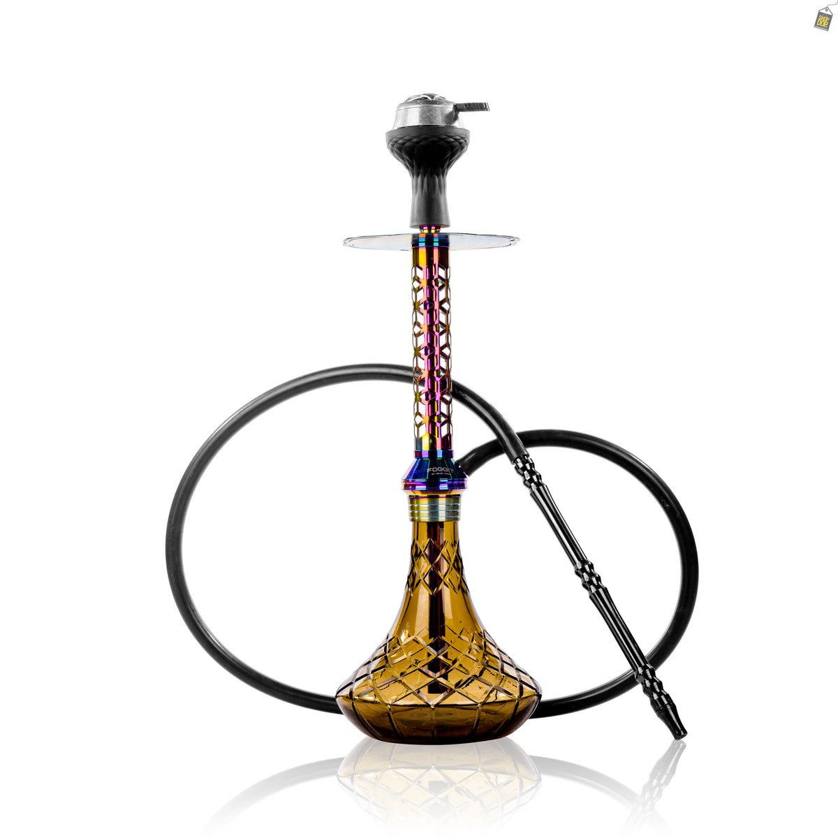 Alexander JLS Hookah with Bag - Grey Base / Rainbow stem