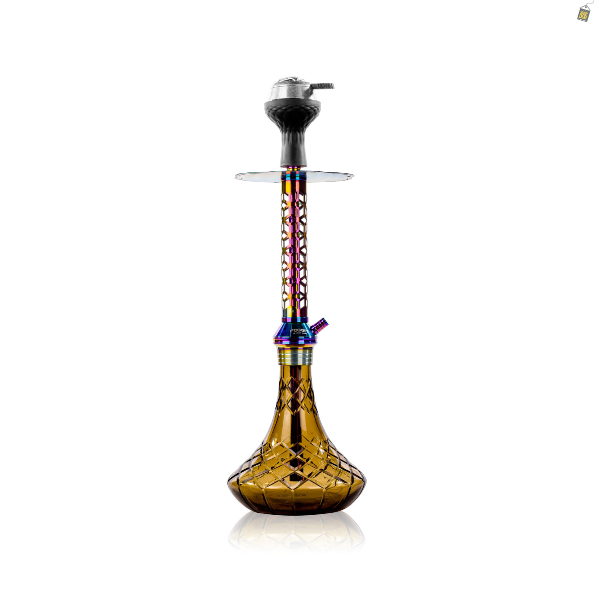 Alexander JLS Hookah with Bag - Grey Base / Rainbow stem