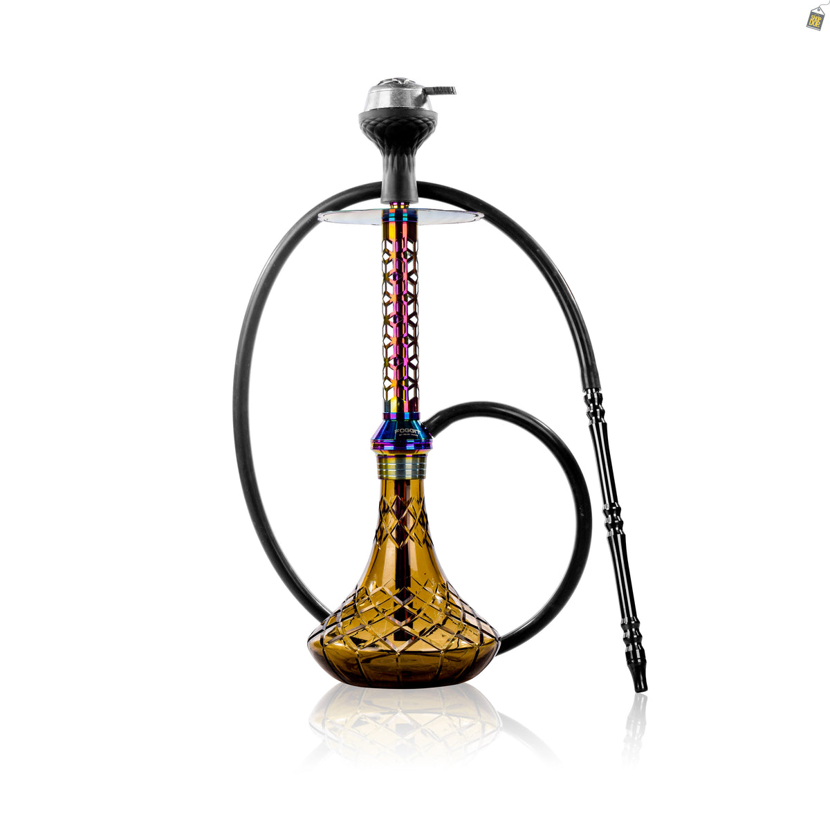 Alexander JLS Hookah with Bag - Grey Base / Rainbow stem