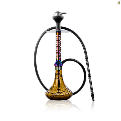 Alexander JLS Hookah with Bag - Grey Base / Rainbow stem