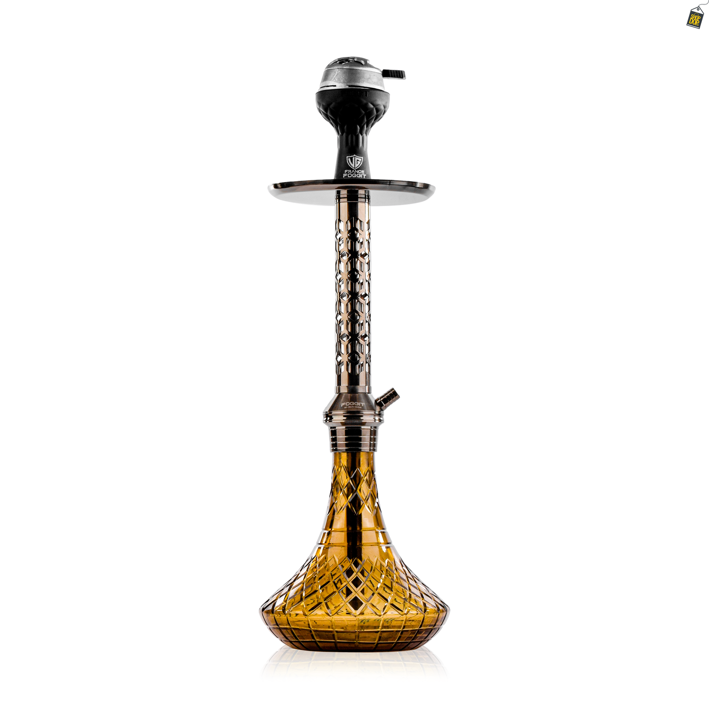Alexander JLS Hookah with Bag - Gun Metal / Bronze Base
