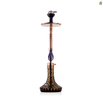 Animal Hookah with 2 Bags - Bronze Stem / Emerald Green Base