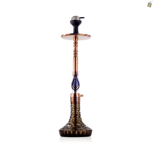 Animal Hookah with 2 Bags - Bronze Stem / Emerald Green Base