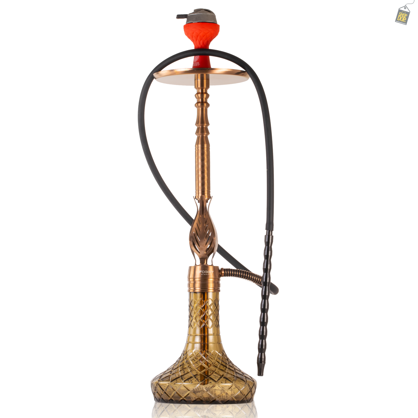 Animal Hookah with 2 Bags - Bronze Stem / Grey Base