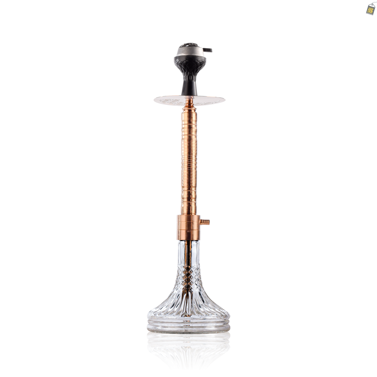 Attack Hookah with Bag - Bronze Stem / Transparent Base