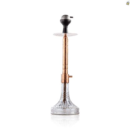 Attack Hookah with Bag - Bronze Stem / Transparent Base