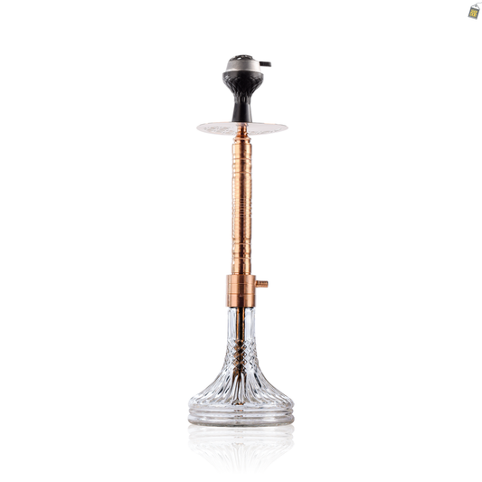 Attack Hookah with Bag - Bronze Stem / Transparent Base