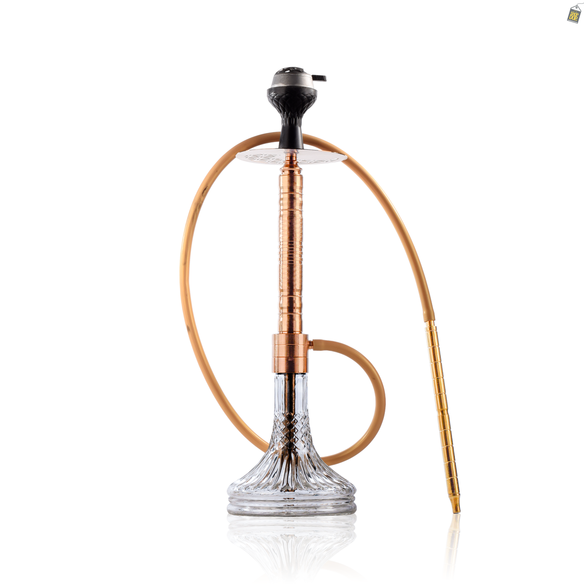 Attack Hookah with Bag - Bronze Stem / Transparent Base