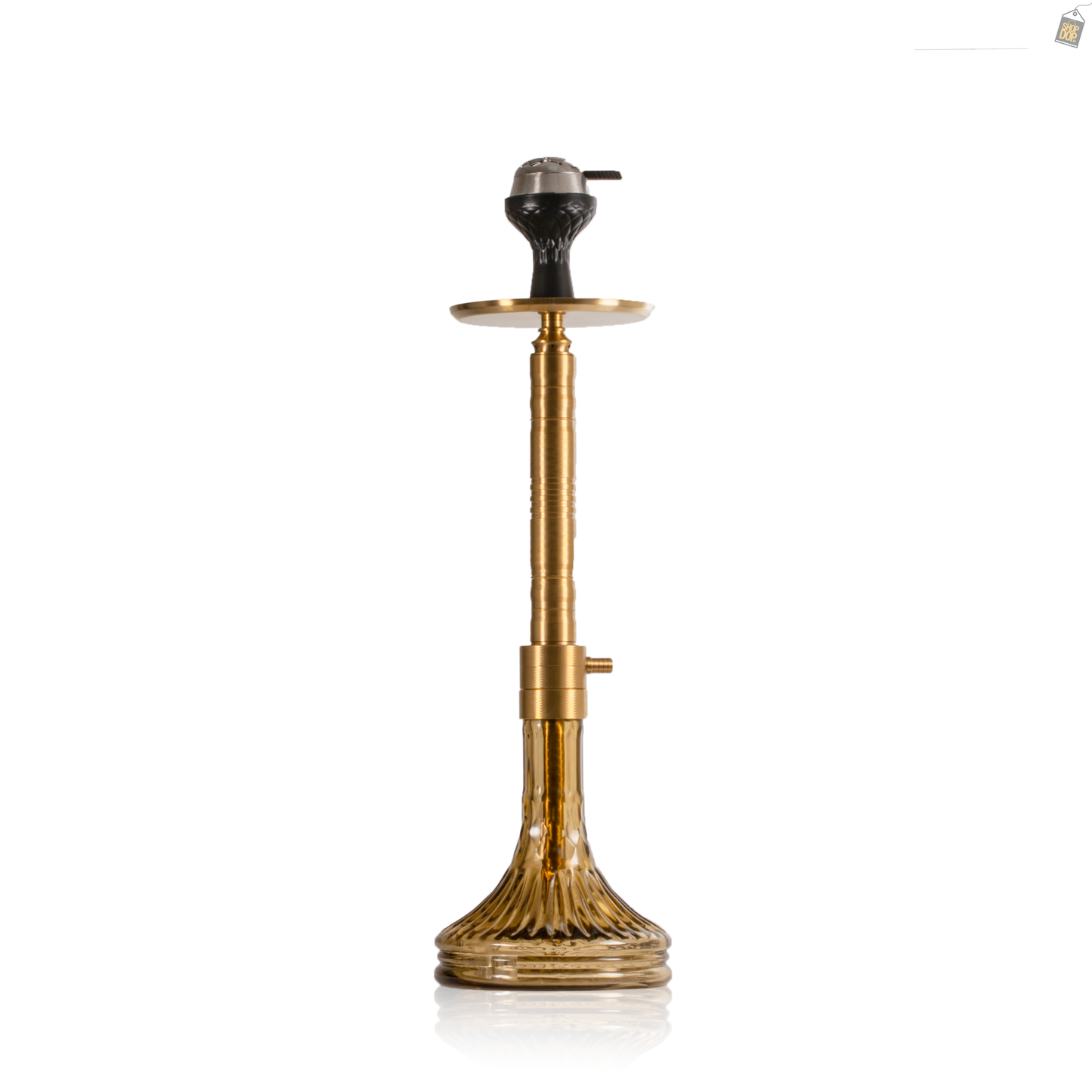 Attack Hookah with Bag - Gold Stem / Grey Base