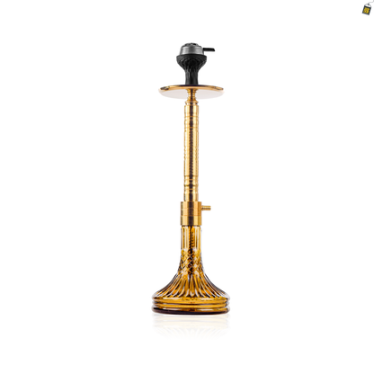 Attack Hookah with Bag - Gold Stem / Grey Base