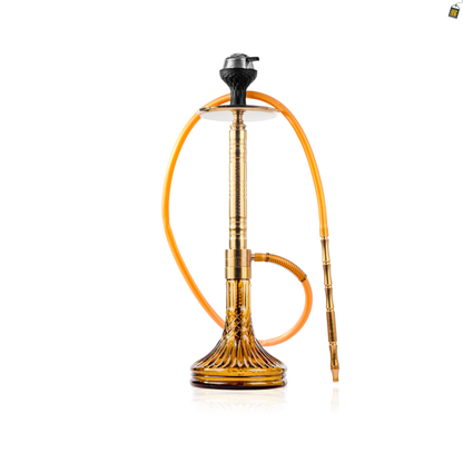 Attack Hookah with Bag - Gold Stem / Grey Base