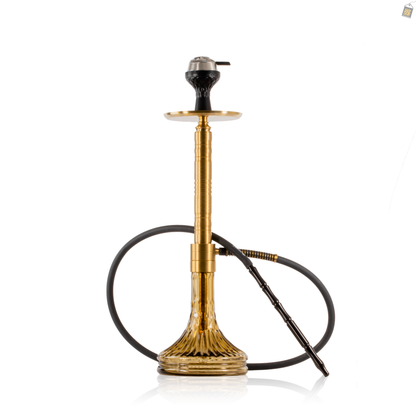 Attack Hookah with Bag - Gold Stem / Grey Base
