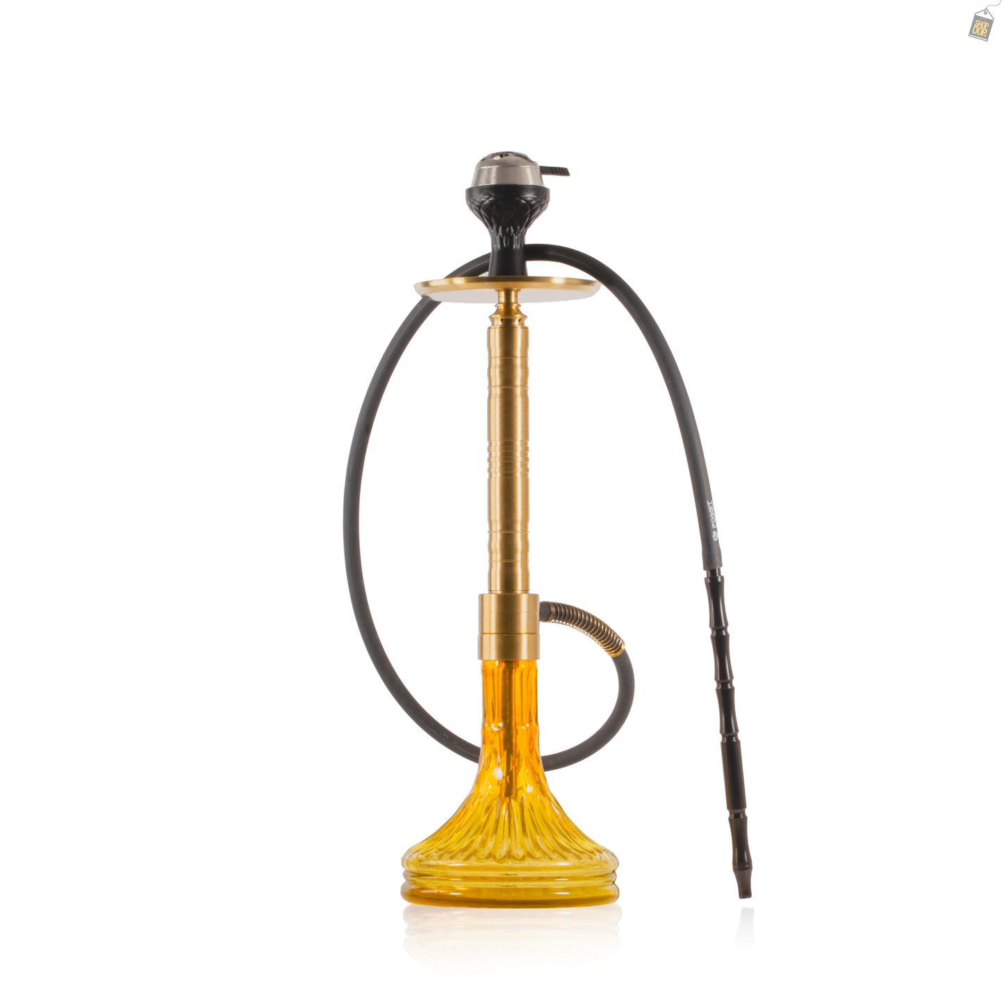 Attack Hookah with Bag - Gold Stem / Gold Base