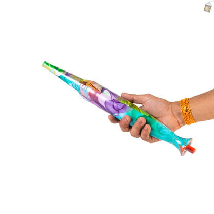 Big Bazooka Hookah Pipe Handle Only (Ice Chiller) - Green Print