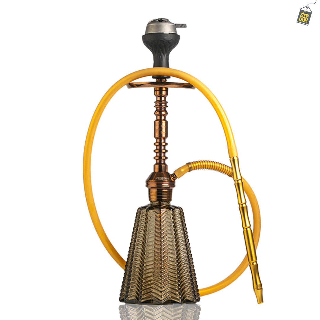 Persian Jewel Hookah with Bag - Bronze Stem / Grey Base