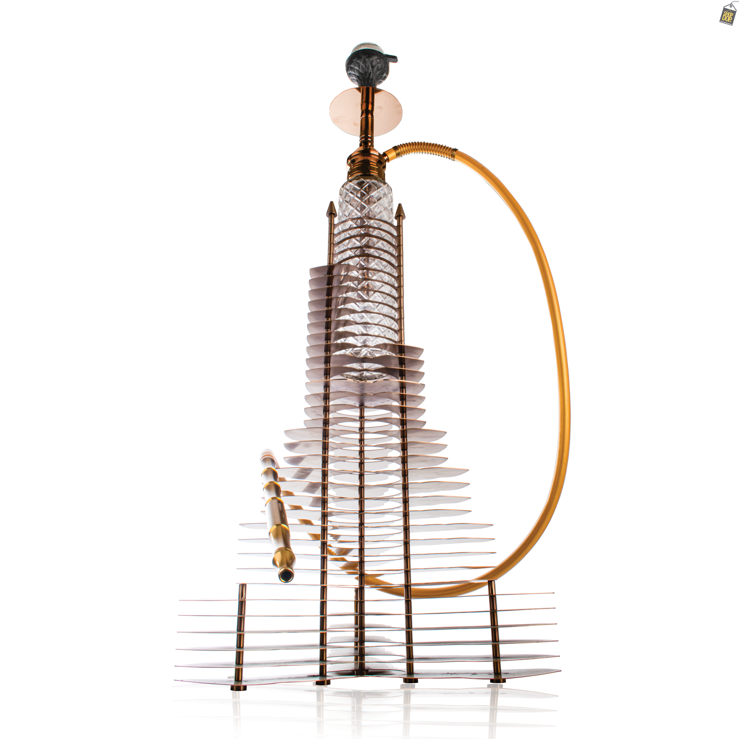 VG Burj Khalifa Hookah with Bag - Bronze