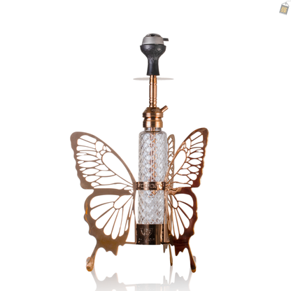 VG France Butterfly Hookah with 3 Bags (LED & Remote) - Bronze