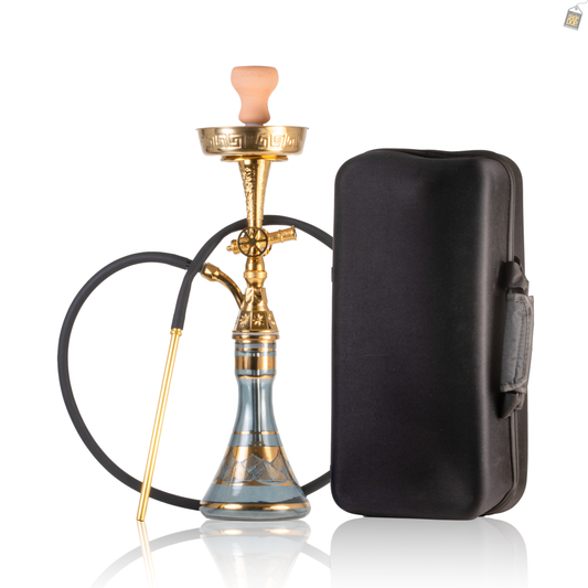 Canon Khalil Gem Hookah - Gold Stem / Grey Base